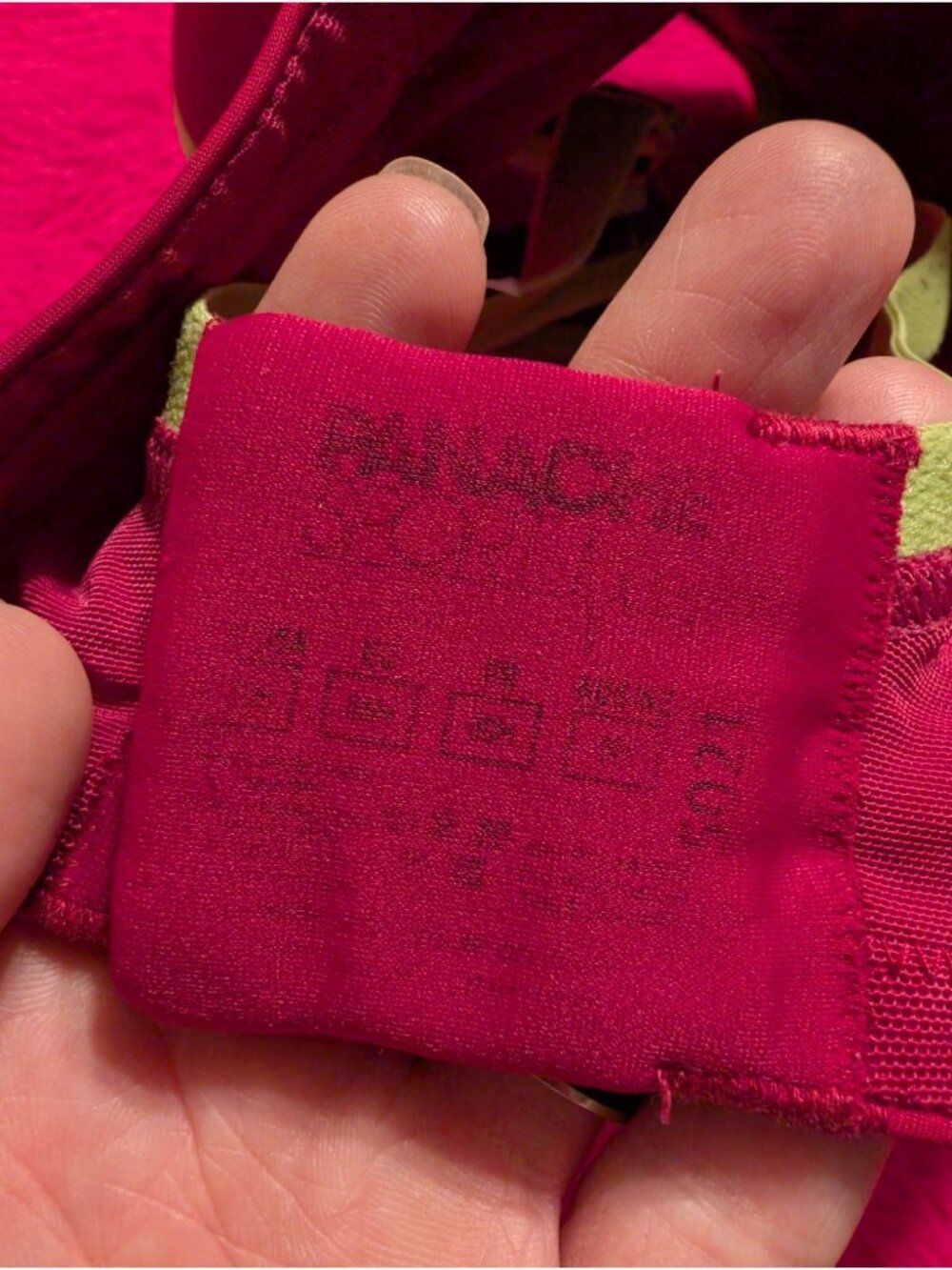 Panache Sport Power Underwire High Impact Convertible Sports Bra Red Pink 30H - Picture 6 of 7